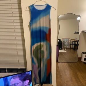 tie dye maxi dress